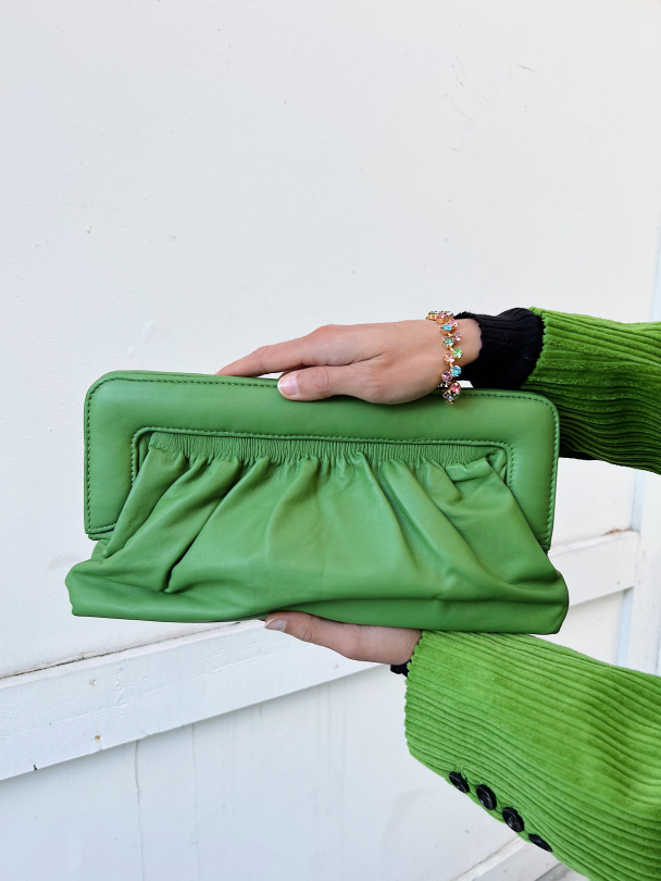 Velda Midi Clutch - Minced Herb - Image 1