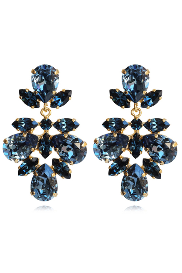 Selene earrings - Gold/Blue