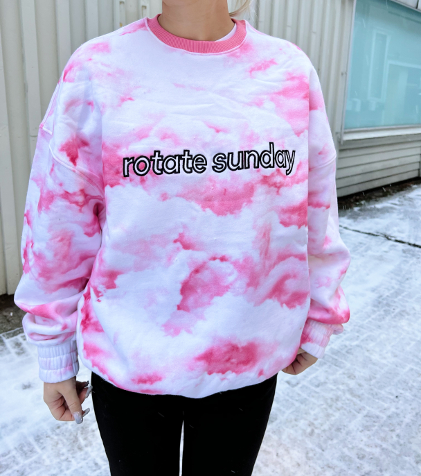 Iris Crewneck - Begonia Pink Comb  - Image 1