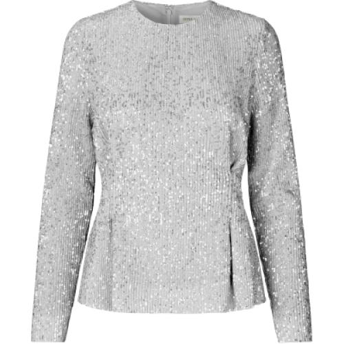 Glory Sequins Jersey Top | Paljettopp fra Stine Goya