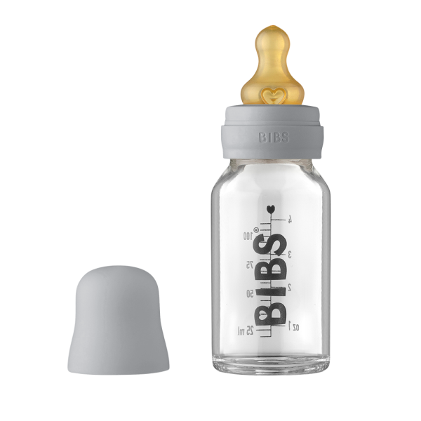 BIBS - BABY GLASS BOTTLE 110 ML COMPLETE CLOUD