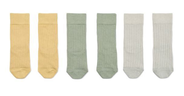 Lorenzo Socks 3-pk - Dusty Mint/Sandy/Jojoba - Image 2