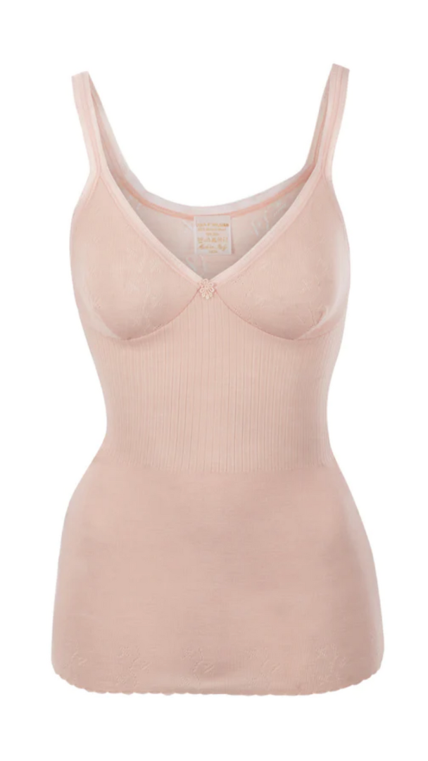 Vintage Lace string top, rosé - Image 1