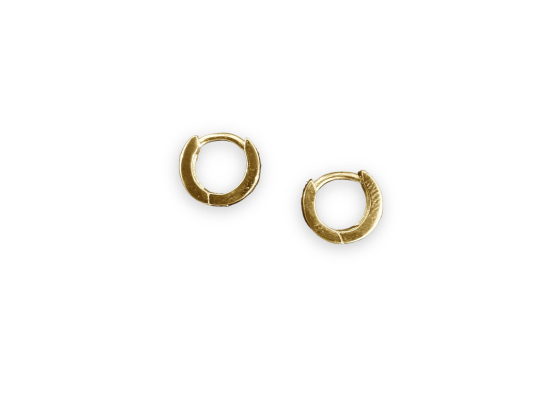 Forgylte sølv øreringer - (925) 10x2MM