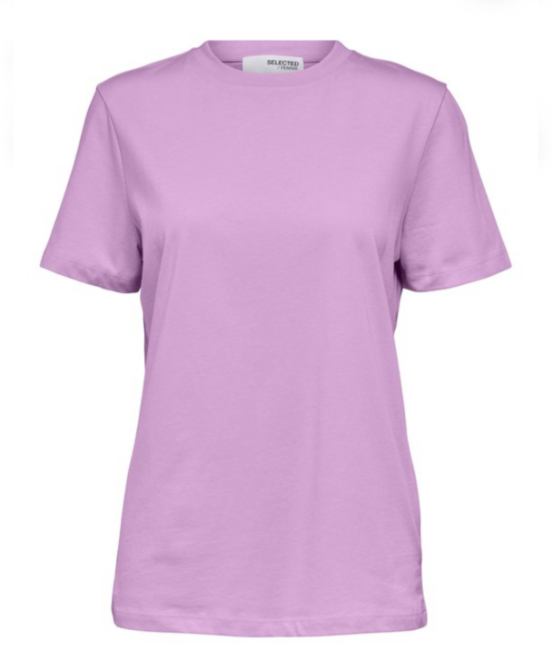 Myessential - O-neck Tee - Cyclamen - Image 2