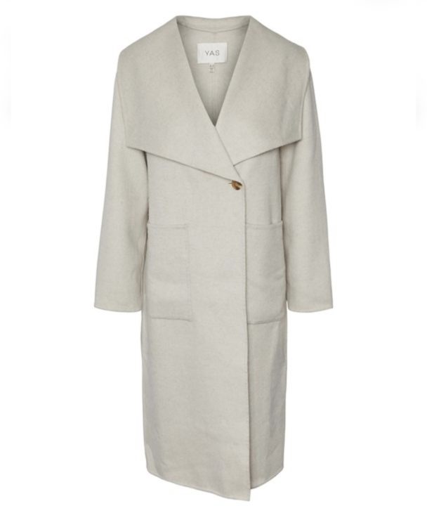 Alma Handmade Wool Mix Coat - Light Grey Melange - Image 2