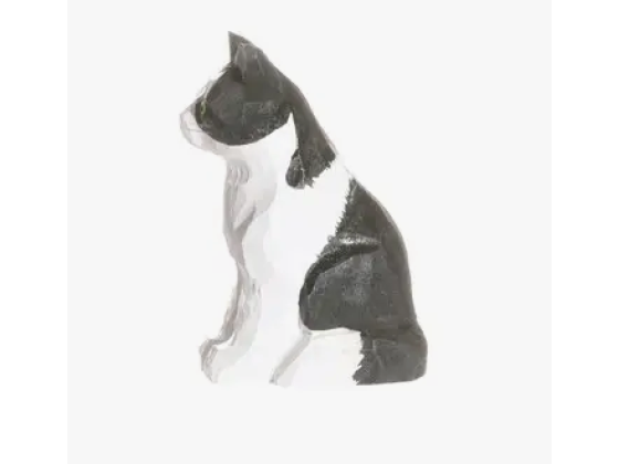 Katt - dyrefigur i tre