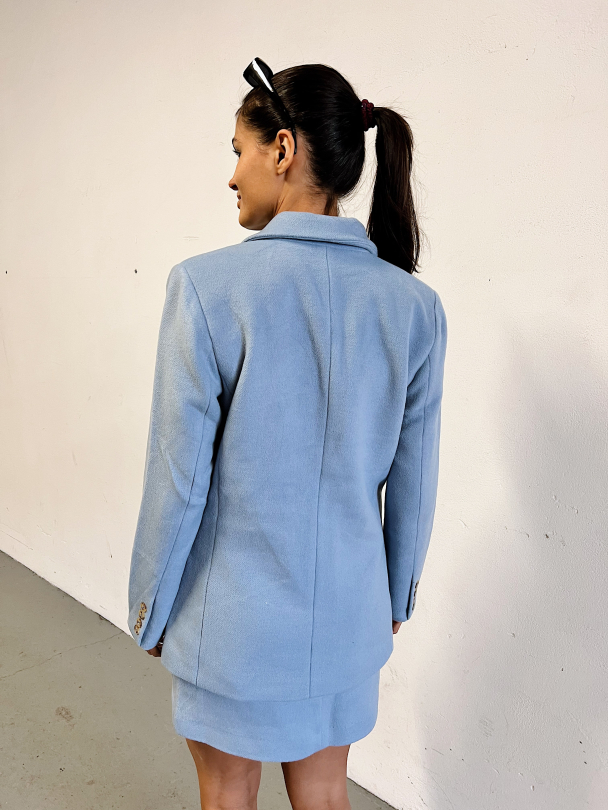 Willa Wool Mix Blazer - Ashley Blue - Image 7