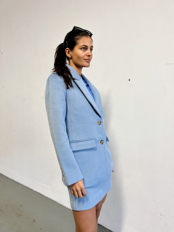 Willa Wool Mix Blazer - Ashley Blue - Image 8