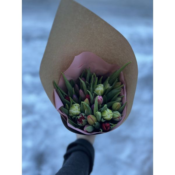 Stor tulipanbukett