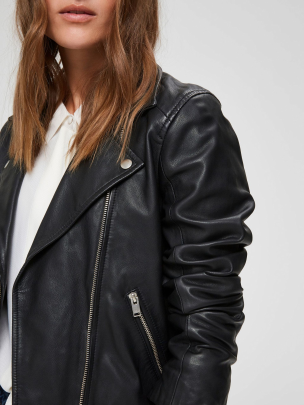 SELECTED FEMME Katie Leather Jacket - Image 3