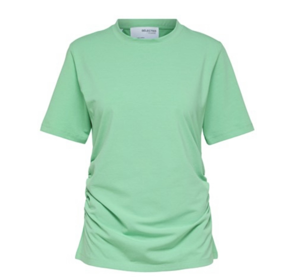 Chloe 2/4 Gathered Top - Green  - Image 2