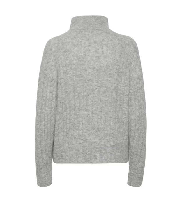 Alpha zipper pullover - high rise grey - Image 2