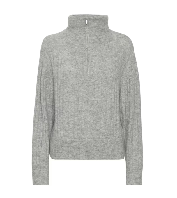 Alpha zipper pullover - high rise grey - Image 3