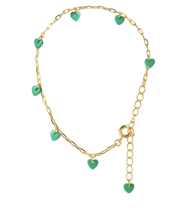 Love U Bracelet Golden Plated - Green - Image 1