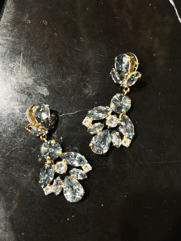 Melina earrings - Gold/Blue - Image 2