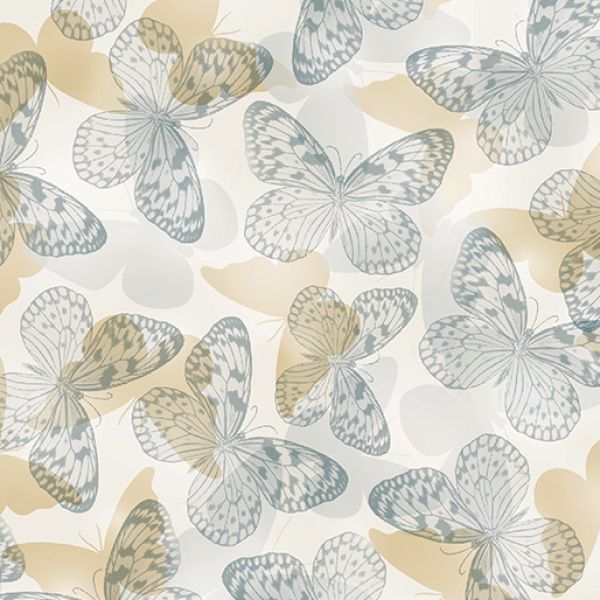 108" Butterfly whisper lysgrå/beige