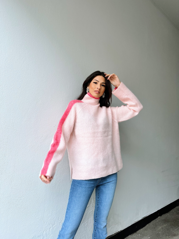 Pikali Knit T-Neck - Quartz Pink  - Image 3