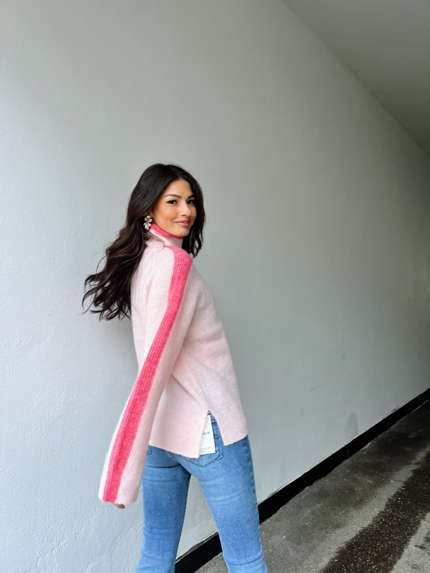 Pikali Knit T-Neck - Quartz Pink  - Image 4