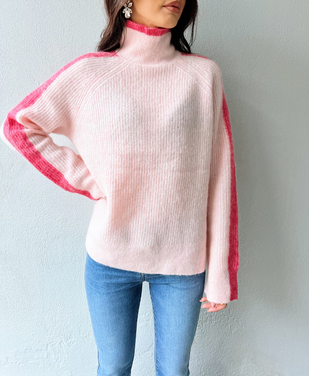 Pikali Knit T-Neck - Quartz Pink  - Image 1