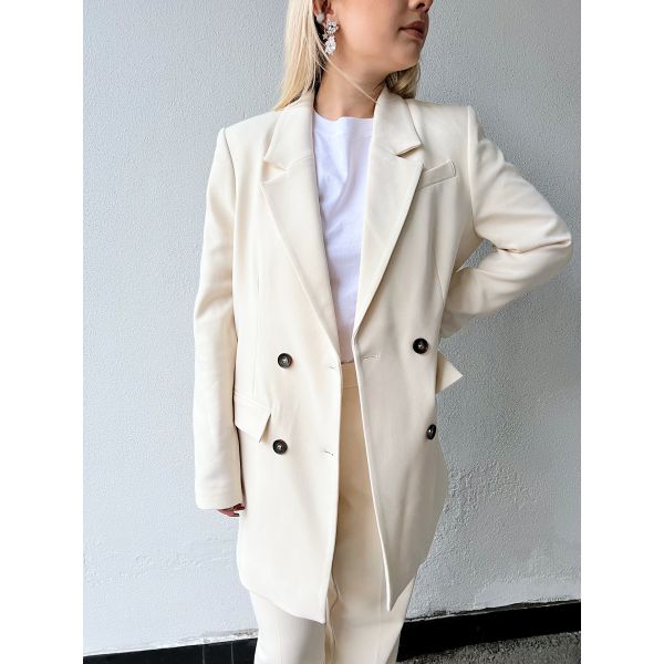 Myla Relaxed Blazer - Birch 