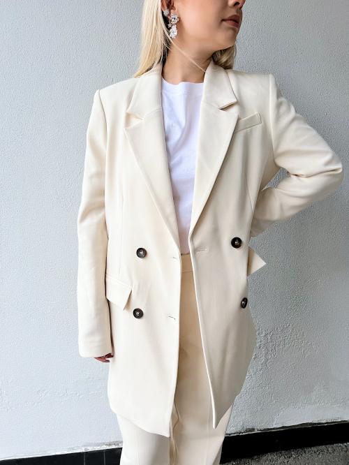 Myla Relaxed Blazer - Birch 