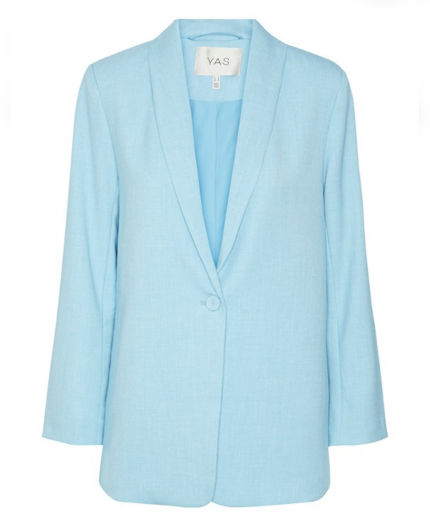 Komio 7/8 Slit Blazer - Blue Topaz - Image 2
