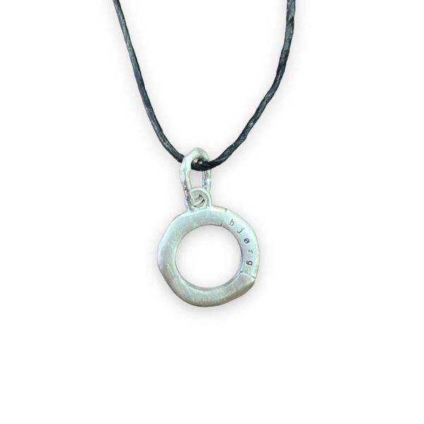 BJØRG - Small Leather Necklace w. BJØRG-pendant