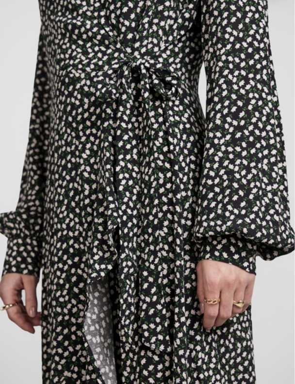 Ditsy V Neck Wrap Dress - AOP Ditsy - Image 2