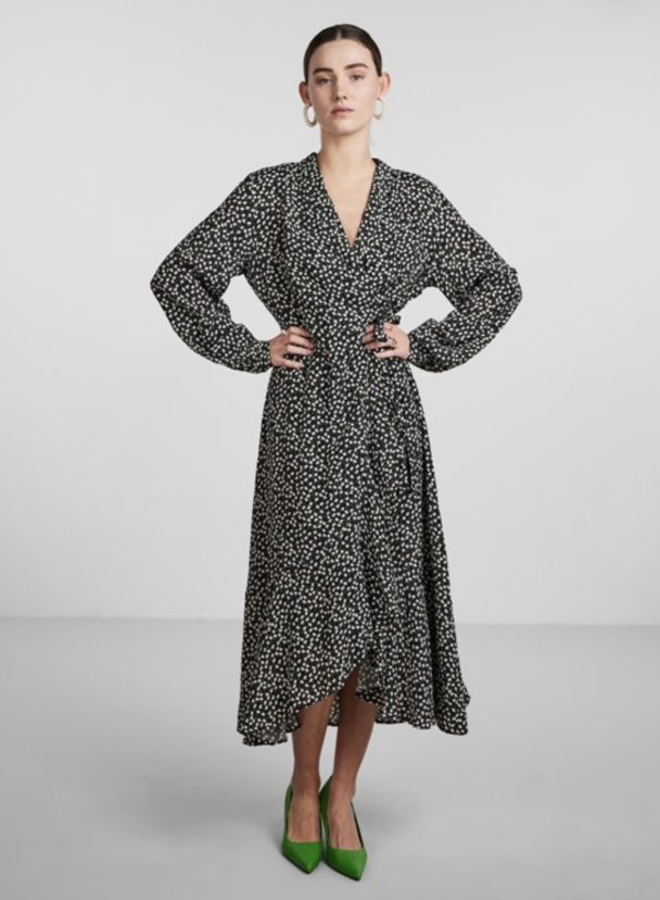 Ditsy V Neck Wrap Dress - AOP Ditsy - Image 3