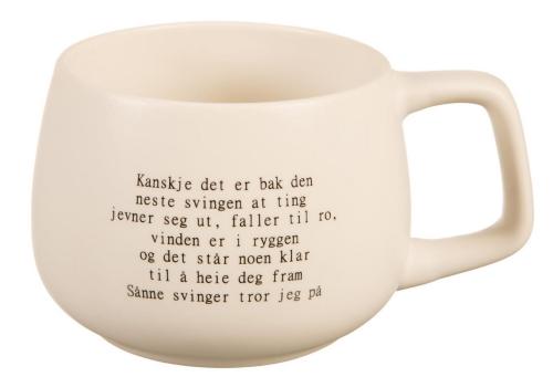 Krus hvit m/sort Bak den svingen Tjomlid