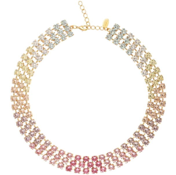 Rosanna Necklace Gold - Pastel Rainbow Combo  - Image 1