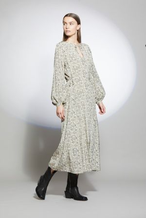 Hesina Dress|Silkekjole med knytebånd fra Julie Fagerholt Heartmade