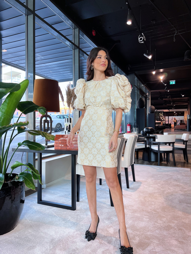 Brocade Open Back Dress - Vintage  - Image 7