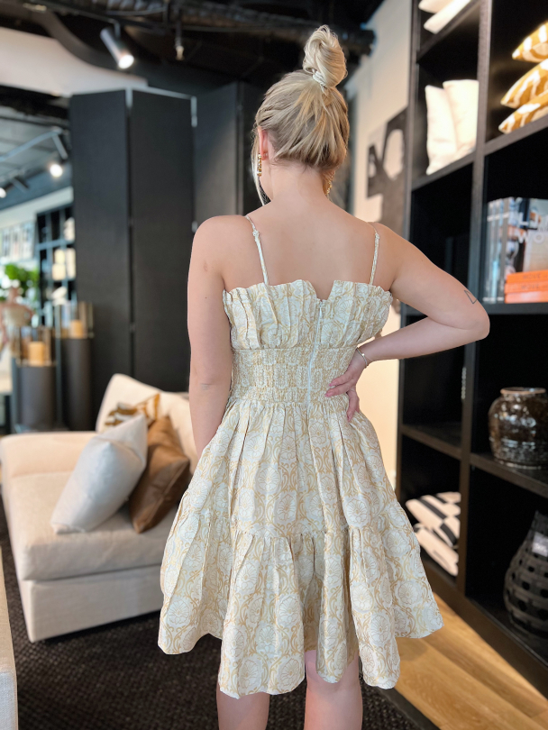 Brocade Strap Dress - Vintage - Image 3