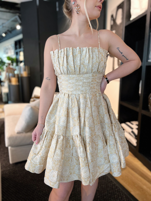 Brocade Strap Dress - Vintage - Image 1