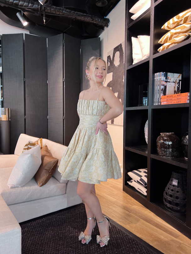 Brocade Strap Dress - Vintage - Image 4
