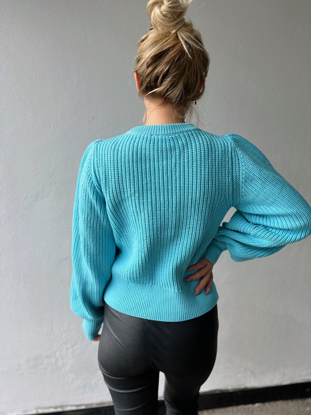 Matello Knit Pullover - Blue Topz - Image 3