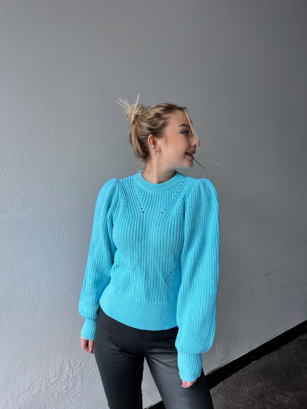 Matello Knit Pullover - Blue Topz - Image 5