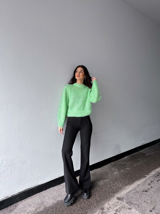 Suanne Knit O-Neck - Absinthe Green - Image 3