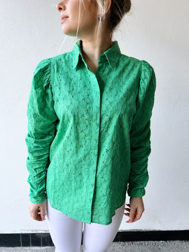 Tina Blouse - Ivy Green - Image 1