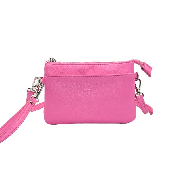 Anna zipper clutch pink 662632 