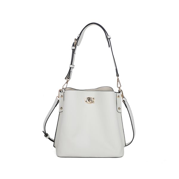 Payton white handbag with buckle 745502