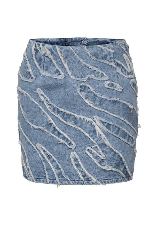 Larisa Mini Skirt - Frayered Denim  - Image 6