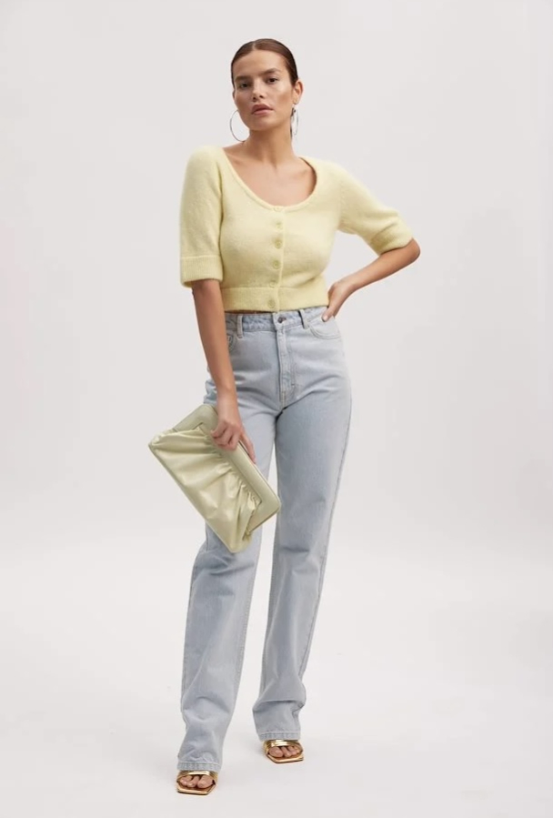 Velda Midi Patent Clutch - Hay  - Image 3