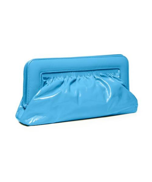 Velda Midi Patent Clutch - Malibu Blue 