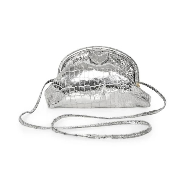 Chai Clutch - Silver Croco  - Image 2