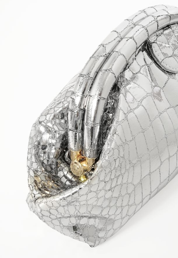Chai Clutch - Silver Croco  - Image 6
