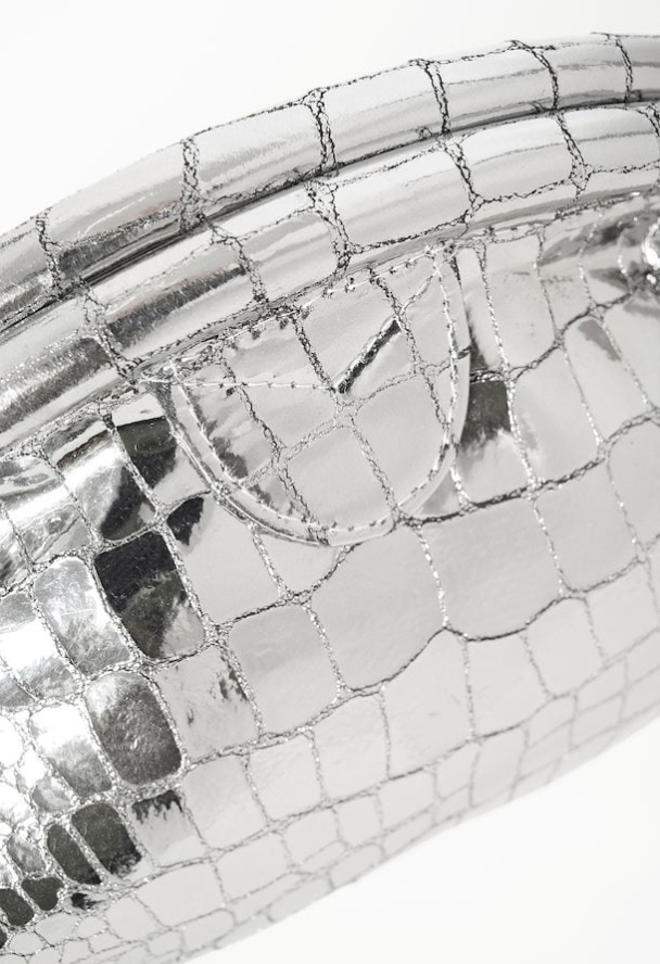 Chai Clutch - Silver Croco  - Image 7