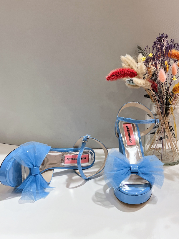 Melody Tulle Bow - Little Boy Blue  - Image 2